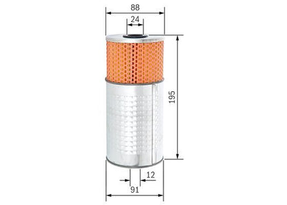 BOSCH 1457429267 Oil Filter 91mm Outer Diameter Fits Mercedes-Benz Puch