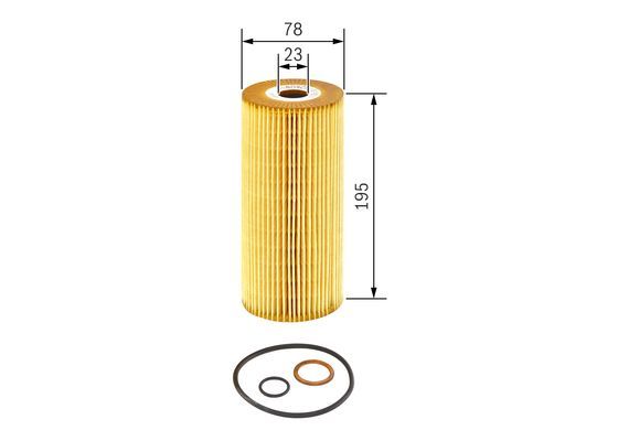 BOSCH 1457429277 Oil Filter 78mm Diameter Fits MAN MERCEDES-BENZ RENAULT CLAAS