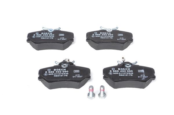 BOSCH 0986492090 Disc Brake Pad Set Front Low-Metallic Fits Peugeot 405