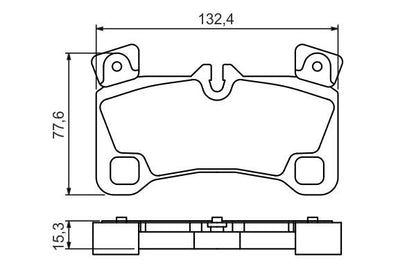 BOSCH 0986494205 Disc Brake Pad Set Rear Fits Audi Q7 Porsche Cayenne VW Touareg