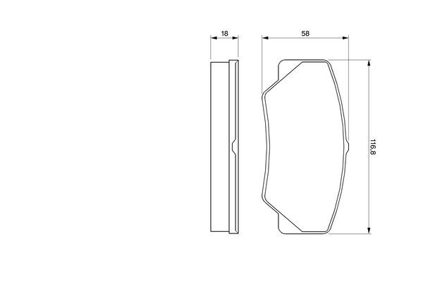 BOSCH 0986491410 Disc Brake Pad Set Front Low-Metallic Fits Ford Transit