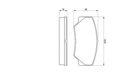 BOSCH 0986491410 Disc Brake Pad Set Front Low-Metallic Fits Ford Transit