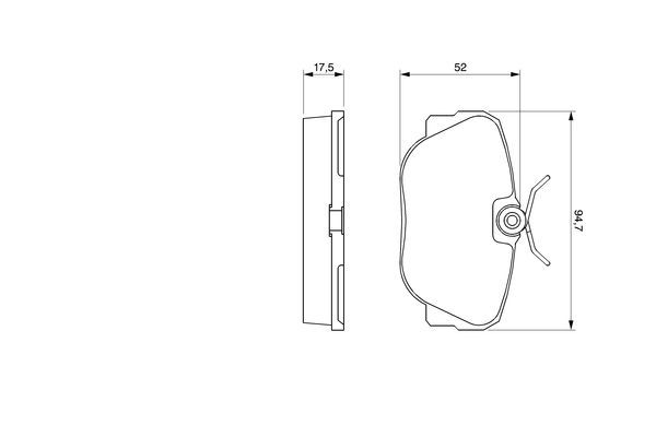 BOSCH 0986491730 Disc Brake Pad Set Front Low-Metallic Fits BMW 3 Series Z1