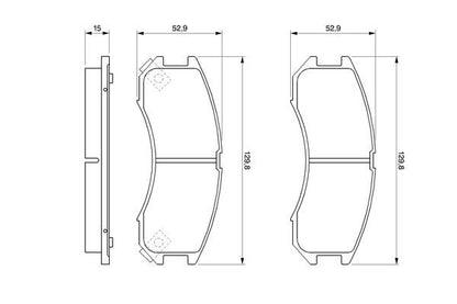 BOSCH 0986493790 Brake Pad Set For Disc Front Low-Metallic Fits Ford Mazda