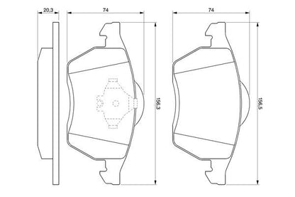BOSCH 0986494003 Disc Brake Pad Set Front Fits Ford Galaxy Seat Alhambra