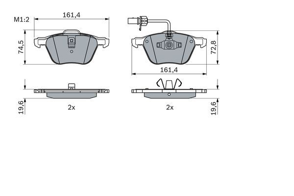 BOSCH 0986494035 Disc Brake Pad Set Front Low-Metallic For Ford Galaxy VW Sharan