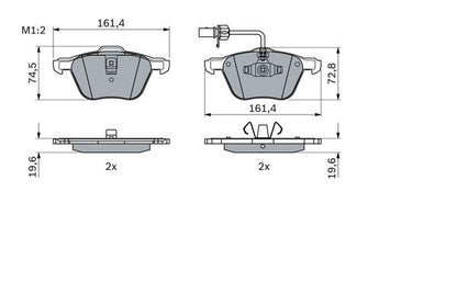 BOSCH 0986494035 Disc Brake Pad Set Front Low-Metallic For Ford Galaxy VW Sharan