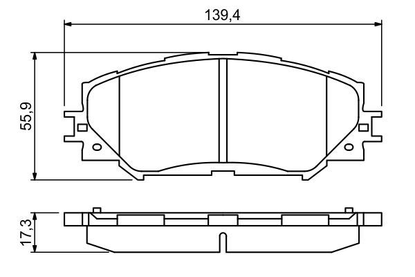 BOSCH 0986494240 Disc Brake Pad Set Front Low-Metallic Fits Subaru Toyota