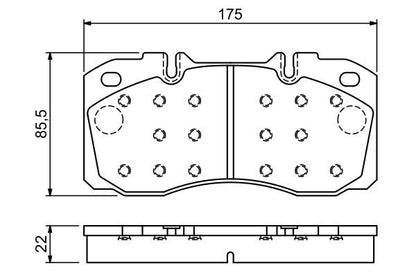 BOSCH 0986494257 Disc Brake Pad Set Front For Iveco Daily Daily Citys Daily Line