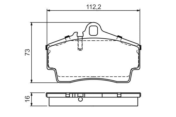 BOSCH 0986494265 Disc Brake Pad Set Rear Fits Porsche 911 Boxster Cayman