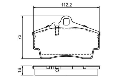 BOSCH 0986494265 Disc Brake Pad Set Rear Fits Porsche 911 Boxster Cayman