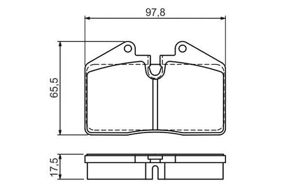 BOSCH 0986494267 Disc Brake Pad Set Rear Low-Metallic Fits Audi Ferrari Porsche