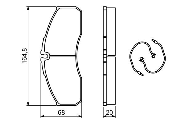 BOSCH 0986494273 Disc Brake Pad Set Front Low-Metallic Fits NISSAN RENAULT