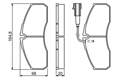 BOSCH 0986494278 Disc Brake Pad Set Front Fits Nissan Cabstar NT400 Cabstar