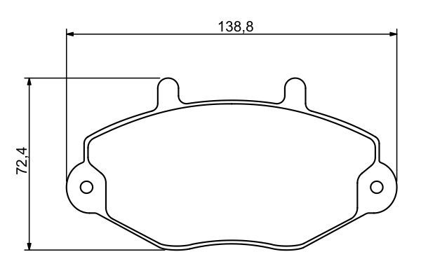 BOSCH 0986494289 Disc Brake Pad Set Front Low-Metallic Fits Ford Transit