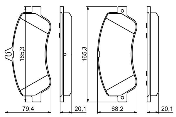 BOSCH 0986494302 Brake Pad Set Front Low-Metallic Fits Mercedes-Benz GLK-Class