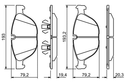 BOSCH 0986494307 Brake Pad Set For Disc Front Low-Metallic Fits BMW X5 X6
