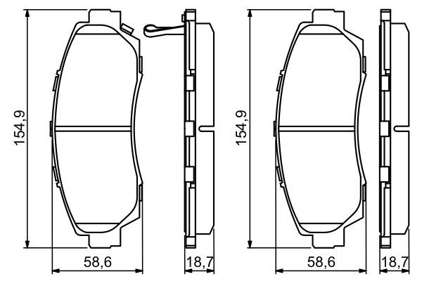 BOSCH 0986494308 Disc Brake Pad Set Front Fits Honda CR-V Odyssey Pilot