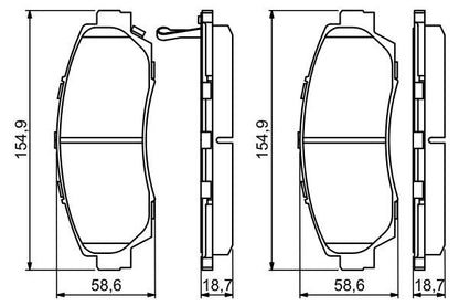 BOSCH 0986494308 Disc Brake Pad Set Front Fits Honda CR-V Odyssey Pilot