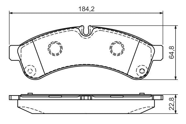 BOSCH 0986494335 Disc Brake Pad Set Rear Fits Iveco Daily Daily Citys Daily Line