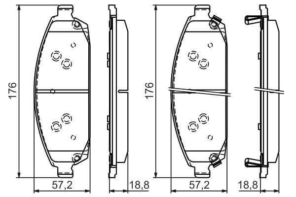 BOSCH 0986494370 Disc Brake Pad Set Front Fits Jeep Commander Grand Cherokee