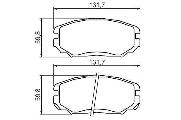 BOSCH 0986494374 Disc Brake Pad Set Front For Hyundai Grandeur Sonata Kia Opirus