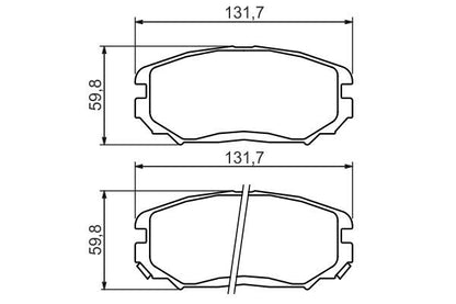 BOSCH 0986494374 Disc Brake Pad Set Front For Hyundai Grandeur Sonata Kia Opirus