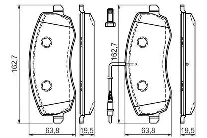 BOSCH 0986494385 Disc Brake Pad Set Front Fits Citroën Fiat Lancia Peugeot