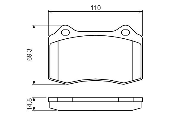 BOSCH 0986494393 Disc Brake Pad Set Front Fits Citroën DS Jaguar Peugeot Volvo