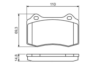 BOSCH 0986494393 Disc Brake Pad Set Front Fits Citroën DS Jaguar Peugeot Volvo