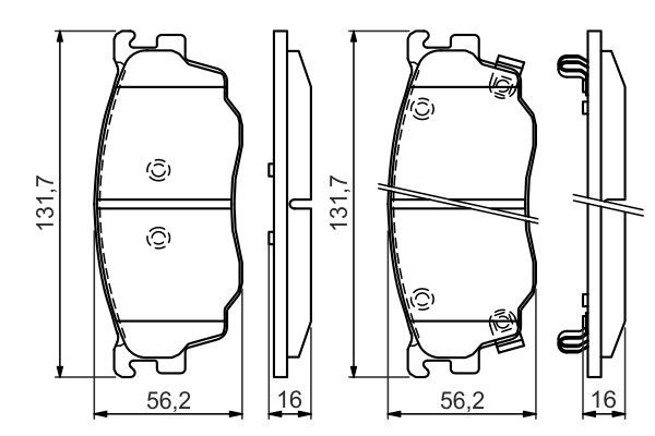 BOSCH 0986494394 Brake Pad Set For Disc Front Low-Metallic Fits Mazda 626