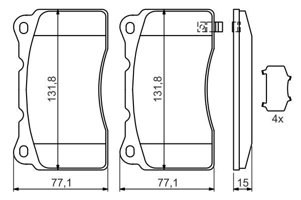 BOSCH 0986494395 Disc Brake Pad Set Front Fits Opel Saab Subaru Vauxhall Volvo