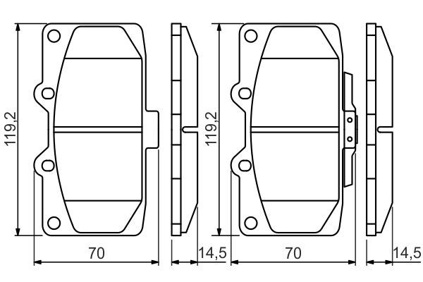 BOSCH 0986494398 Disc Brake Pad Set Front Low-Metallic Fits Subaru Impreza