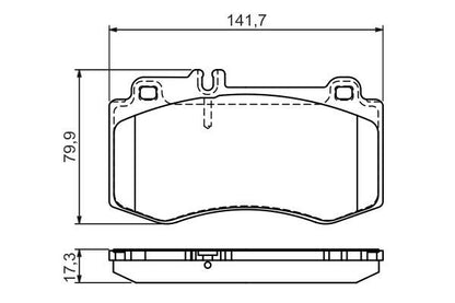 BOSCH 0986494405 Disc Brake Pad Set Front Fits Mercedes-Benz CLS E-Class