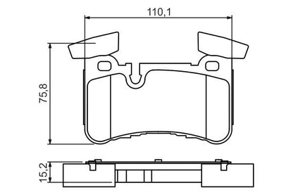 BOSCH 0986494411 Disc Brake Pad Set Rear Fits Mercedes C-Class CLS E-Class SL