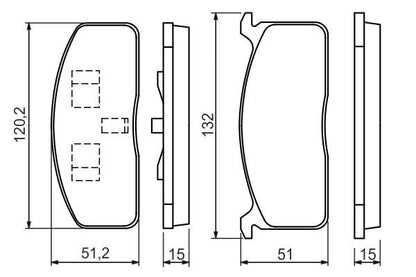 BOSCH 0986494457 Brake Pad Set Low-Metallic W/ Mounting Manual Fits TOYOTA LEXUS