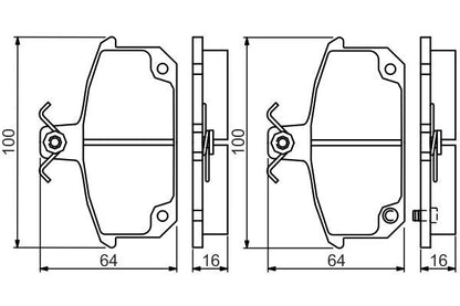 BOSCH 0986494531 Disc Brake Pad Set Front Low-Metallic Fits Renault 5 12 18