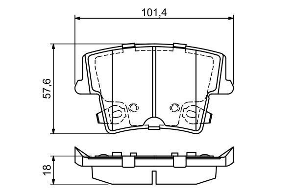 BOSCH 0986494678 Disc Brake Pad Set Rear Fits Chrysler 300C Dodge Challenger
