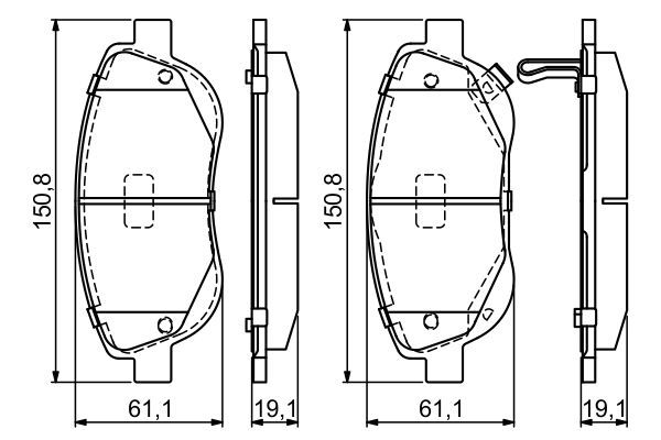 BOSCH 0986494682 Disc Brake Pad Set Front Low-Metallic Fits Toyota Avensis Verso