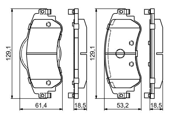 BOSCH 0986494690 Brake Pad Set For Disc Front Low-Metallic Fits Citroën C4