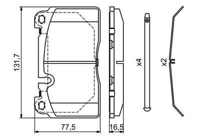 BOSCH 0986494694 Disc Brake Pad Set Front Fits Audi A6 A7 Q5 Porsche Macan