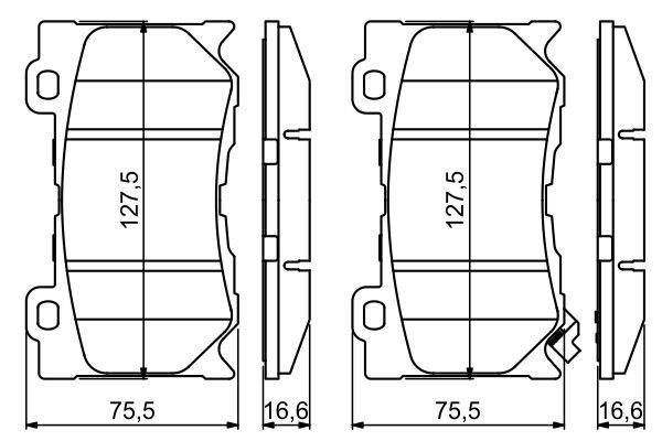 BOSCH 0986494707 Disc Brake Pad Set Front Low-Metallic Fits Infiniti Nissan