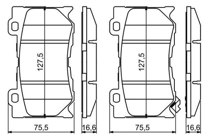 BOSCH 0986494707 Disc Brake Pad Set Front Low-Metallic Fits Infiniti Nissan