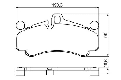 BOSCH 0986494709 Disc Brake Pad Set Front Low-Metallic Fits Porsche 911