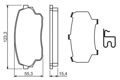 BOSCH 0986494711 Disc Brake Pad Set Front Rear Low-Metallic Fits SUZUKI
