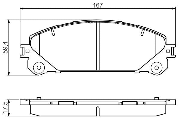 BOSCH 0986495169 Disc Brake Pad Set Front Low-Metallic Fits Lexus Toyota