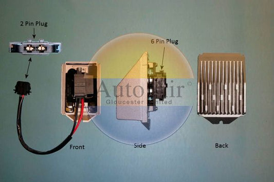 AUTO AIR 20-0071 Blower Series Motor Resistor A/C Air Con For Audi Seat Skoda VW