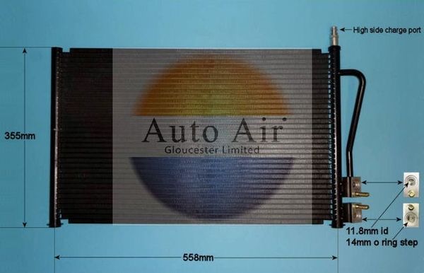 Auto Air 16-1125 Air Conditioning Condenser Fits Ford Fiesta Fusion Mazda Mazda2