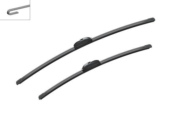 2 x BOSCH AEROTWIN A402S Flat Wiper Blades (Pair) 700/575mm Length Fits Honda