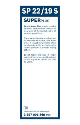 2x BOSCH Wiper Blades (Pair) Fits Alfa Chevrolet Chrysler Daewoo Fiat Ford